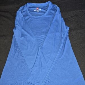 Hanes Sport Blue Long Sleeve Shirt
